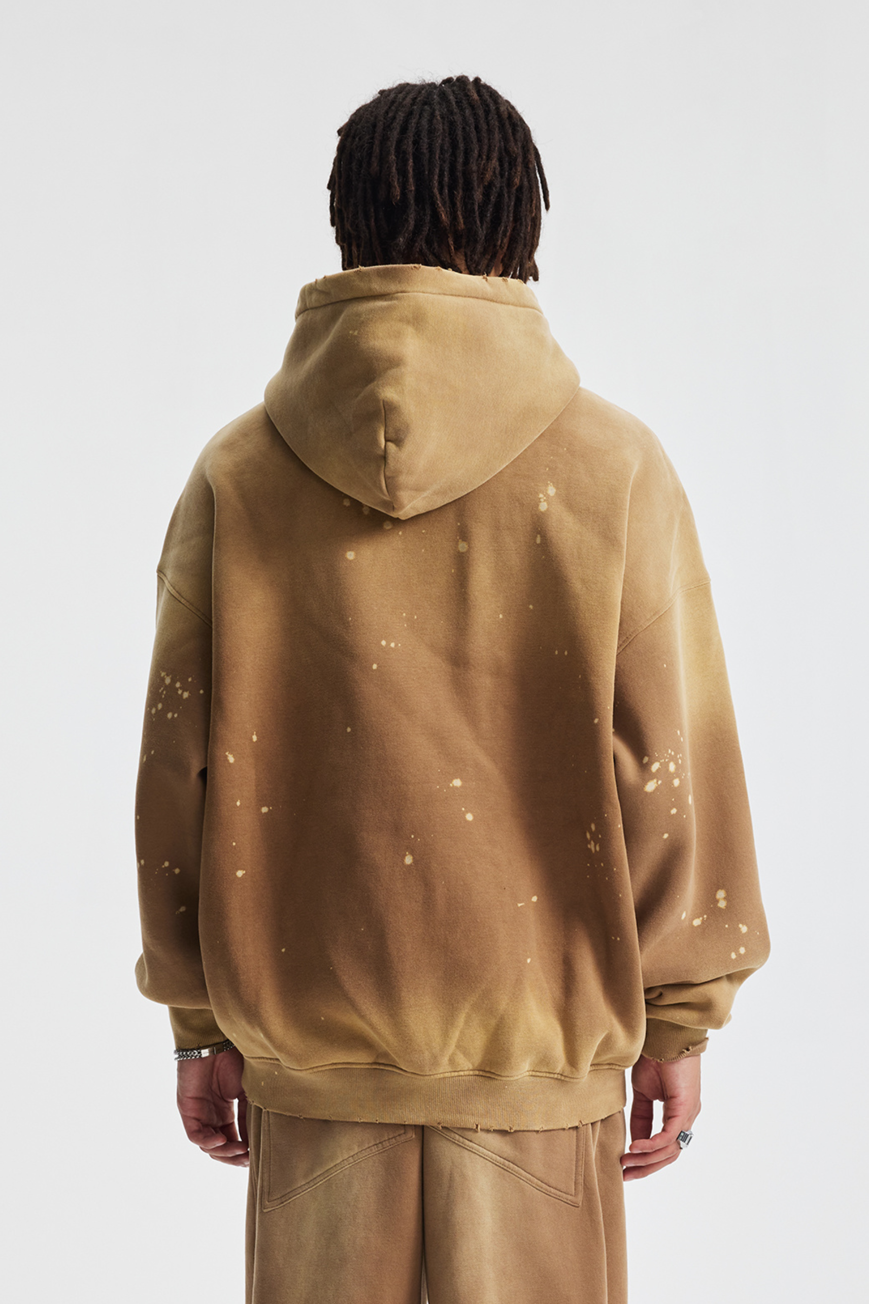 360gsm Paint Splatter Vintage Wash Hoodie