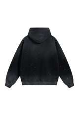 360gsm Paint Splatter Vintage Wash Hoodie