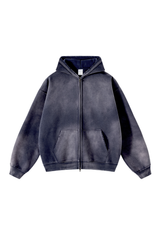 360gsm Garment Dyed Oversized Zip Hoodie