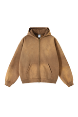360gsm Garment Dyed Oversized Zip Hoodie