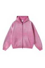 360gsm Garment Dyed Oversized Zip Hoodie