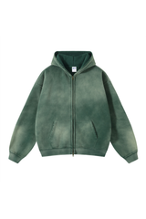 360gsm Garment Dyed Oversized Zip Hoodie
