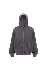 430gsm Garment Dyed Zip Hoodie