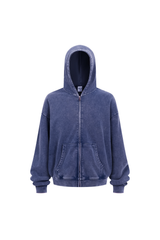 430gsm Garment Dyed Zip Hoodie