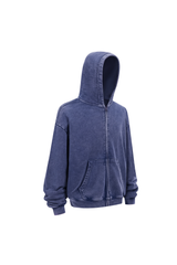 430gsm Garment Dyed Zip Hoodie