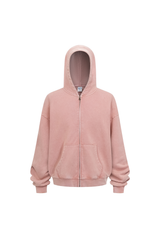 430gsm Garment Dyed Zip Hoodie