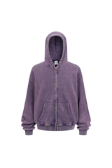 430gsm Garment Dyed Zip Hoodie