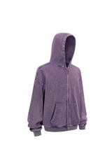 430gsm Garment Dyed Zip Hoodie