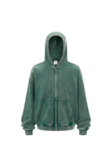 430gsm Garment Dyed Zip Hoodie