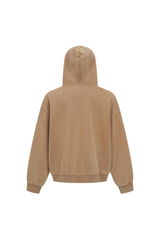 370gsm Garment Dyed Cropped Zip Hoodie