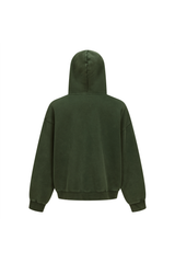 370gsm Garment Dyed Cropped Zip Hoodie