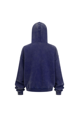 370gsm Stone Wash Distressed Zip Hoodie