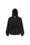 370gsm Stone Wash Distressed Zip Hoodie