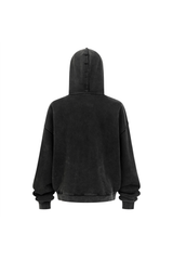 370gsm Stone Wash Distressed Zip Hoodie
