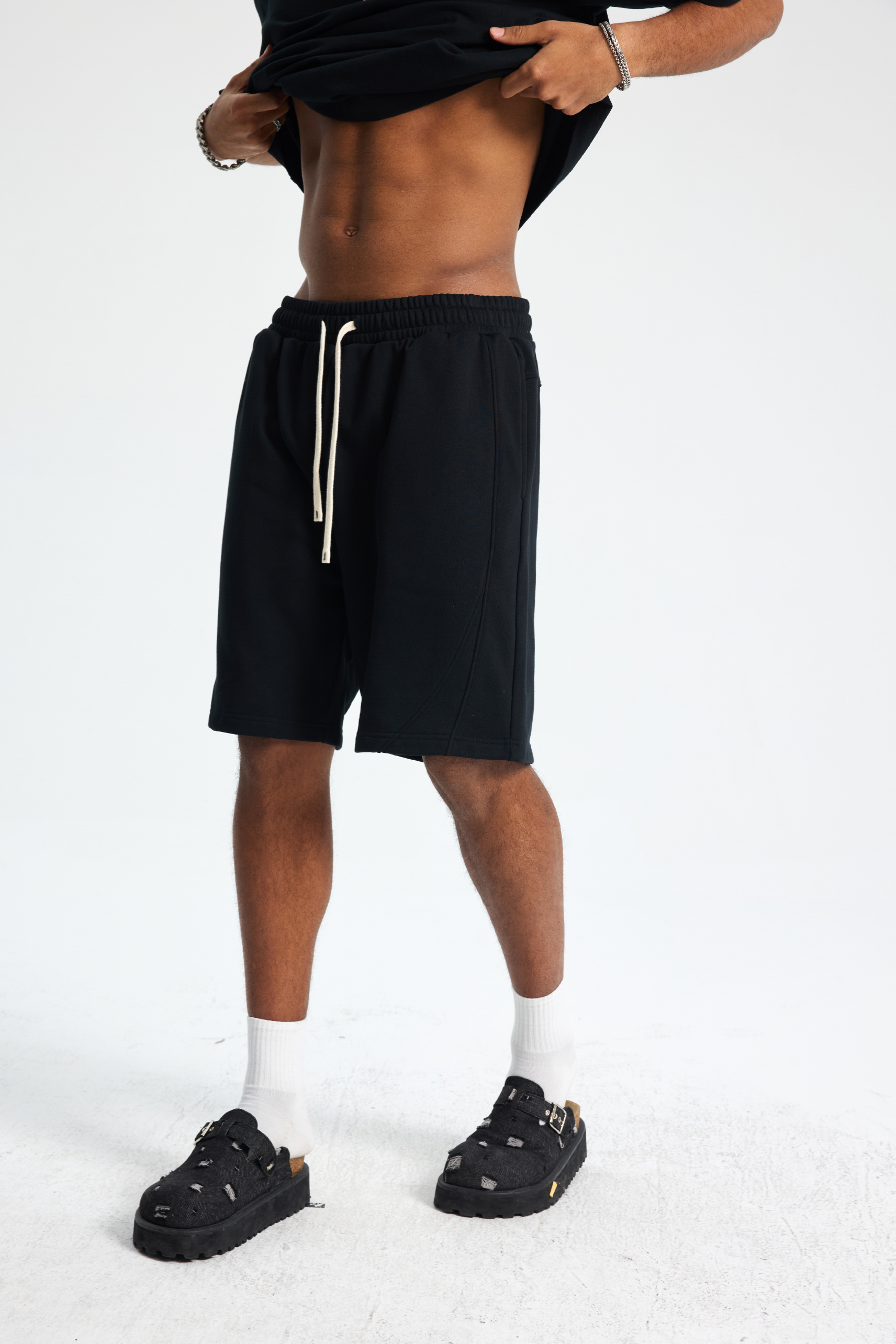 Panelled Relaxed Jogger Shorts