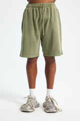 Washed Relaxed Drawstring Shorts