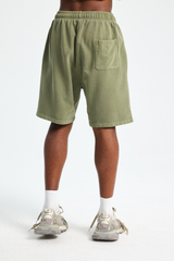 Washed Relaxed Drawstring Shorts