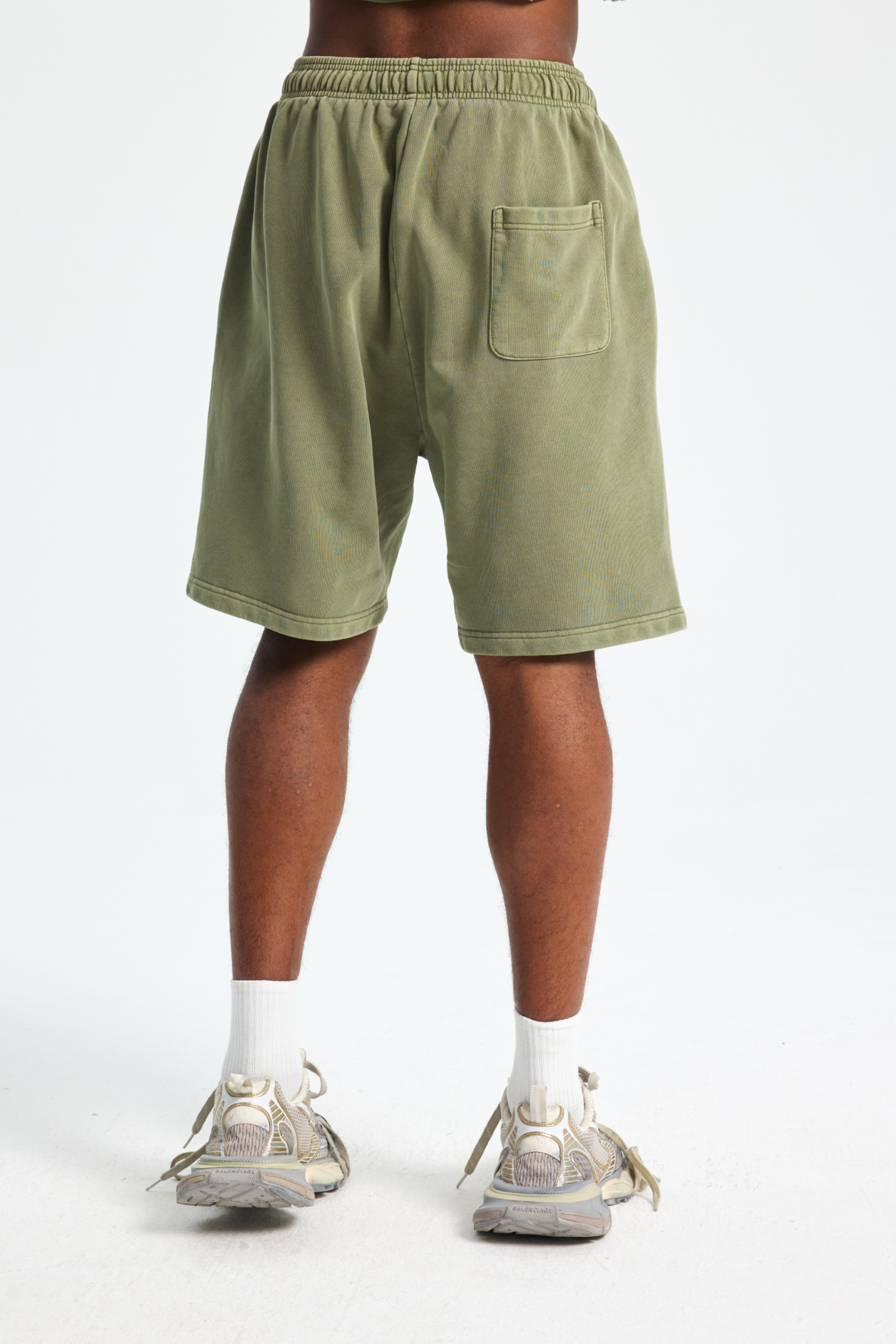 Washed Relaxed Drawstring Shorts
