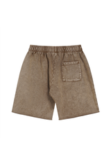 Washed Raw-Hem Sweat Shorts