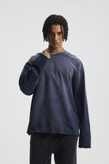 275gsm Spray Dyed Distressed Long Sleeve Tee