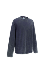 325gsm Stone Wash Boxy Raw Hem Long Sleeve Tee