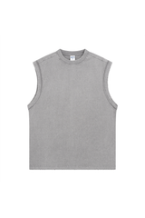 Washed Distressed Sleeveless T-Shirt