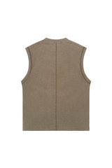 Washed Distressed Sleeveless T-Shirt