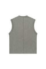 Washed Distressed Sleeveless T-Shirt
