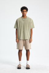 Washed Panelled Oversized T-Shirt