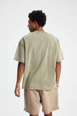 Washed Panelled Oversized T-Shirt