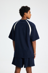 Contrast Raglan V-Neck T-Shirt
