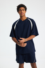 Contrast Raglan V-Neck T-Shirt