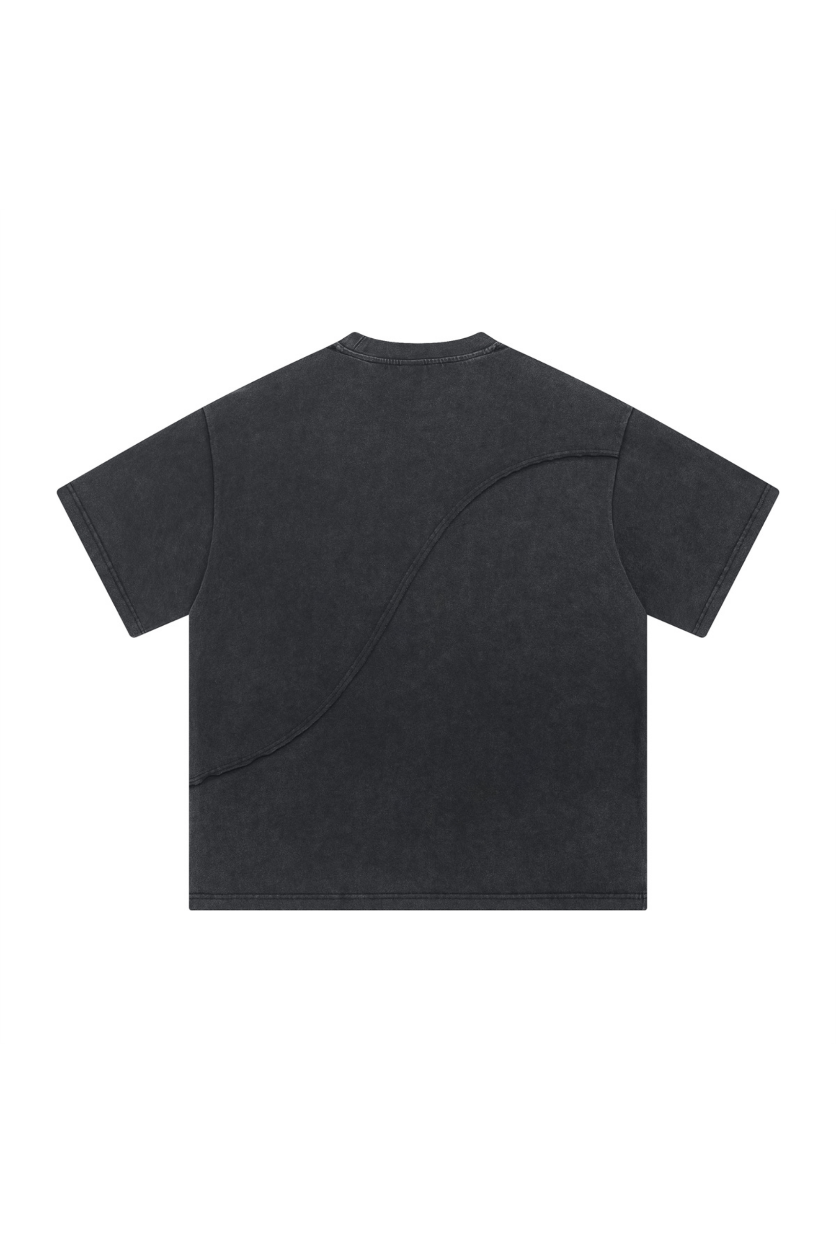 Oversized Raw-Edge Panelled T-Shirt