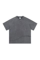 Oversized Raw-Edge Panelled T-Shirt