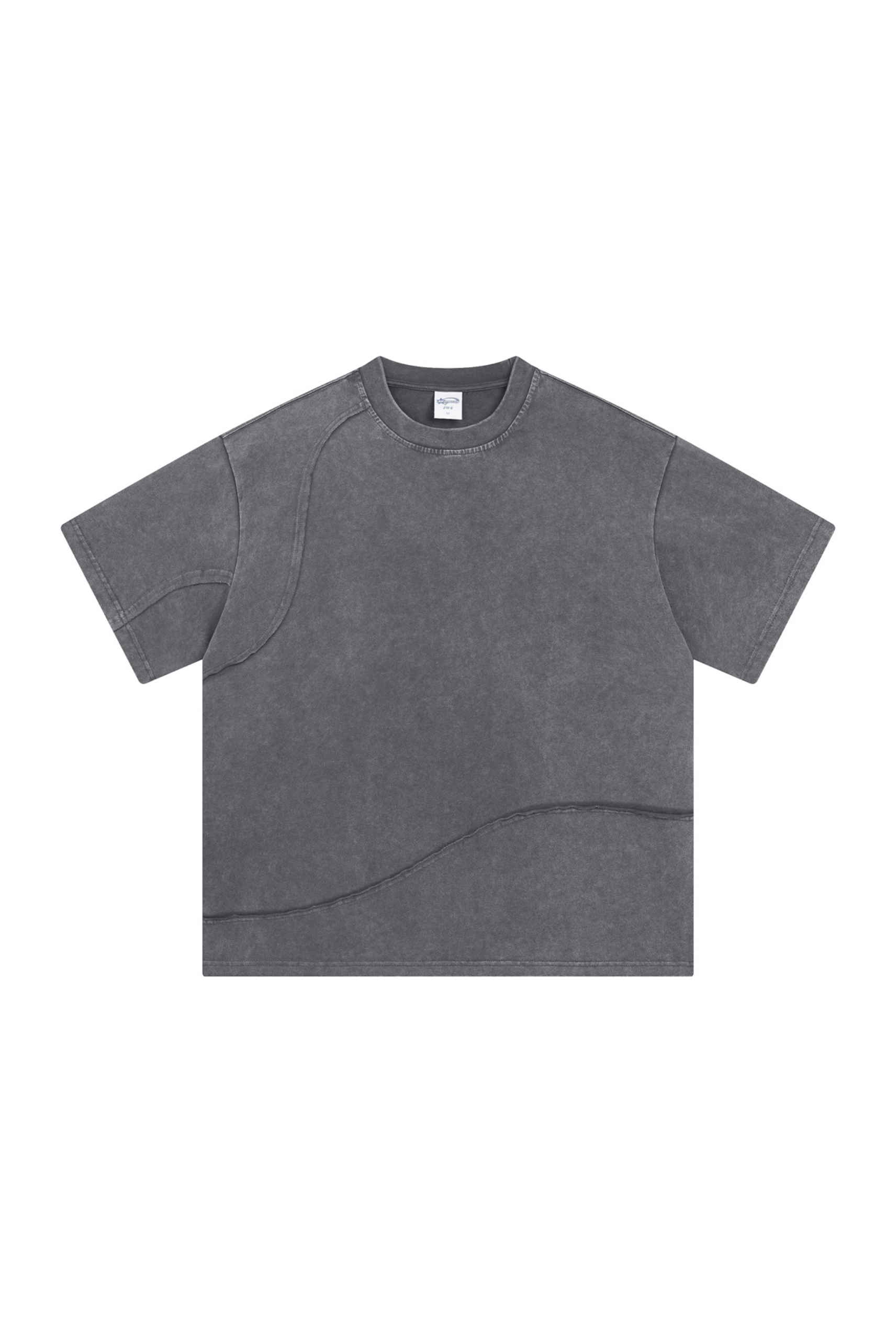 Oversized Raw-Edge Panelled T-Shirt