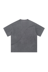 Oversized Raw-Edge Panelled T-Shirt