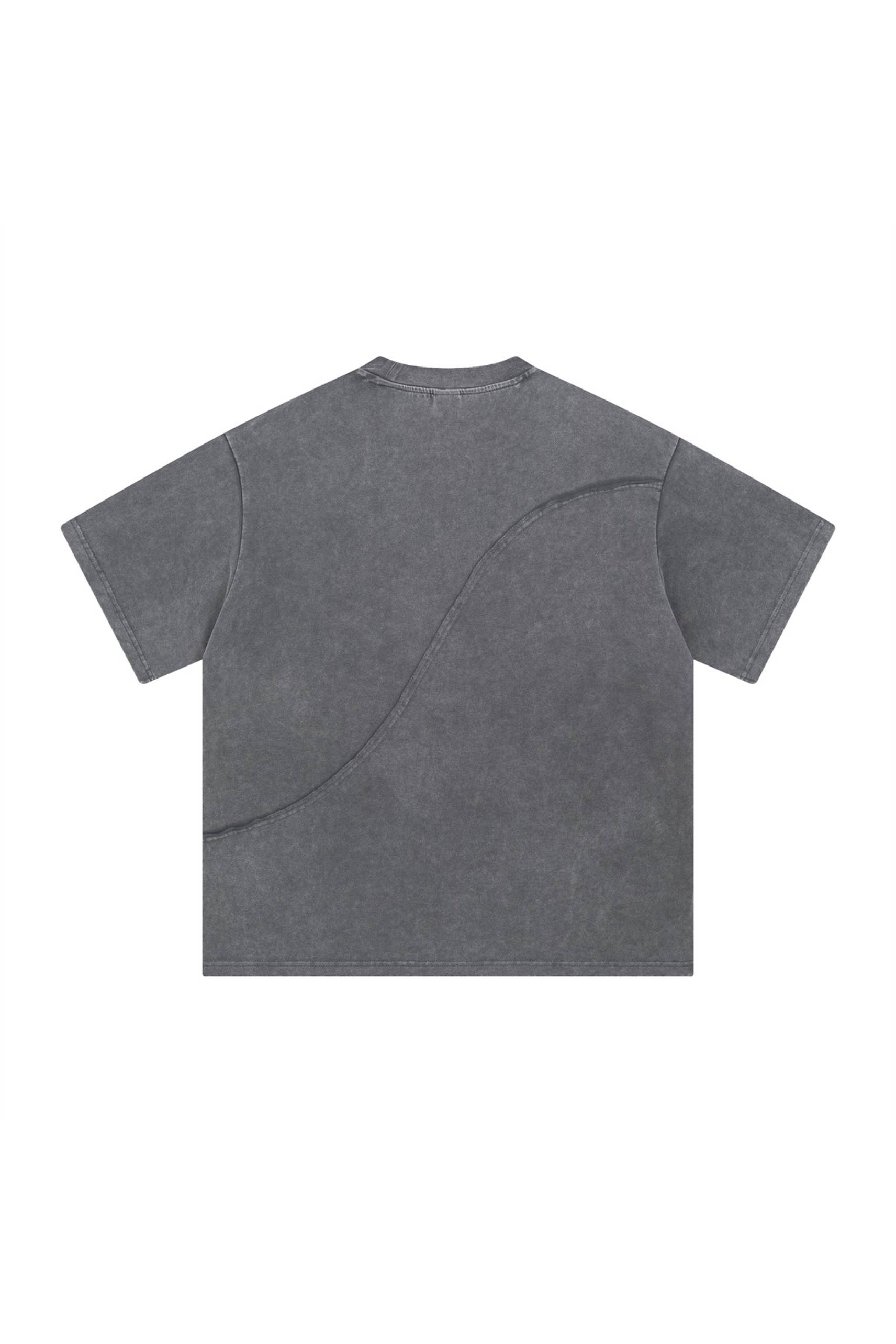 Oversized Raw-Edge Panelled T-Shirt