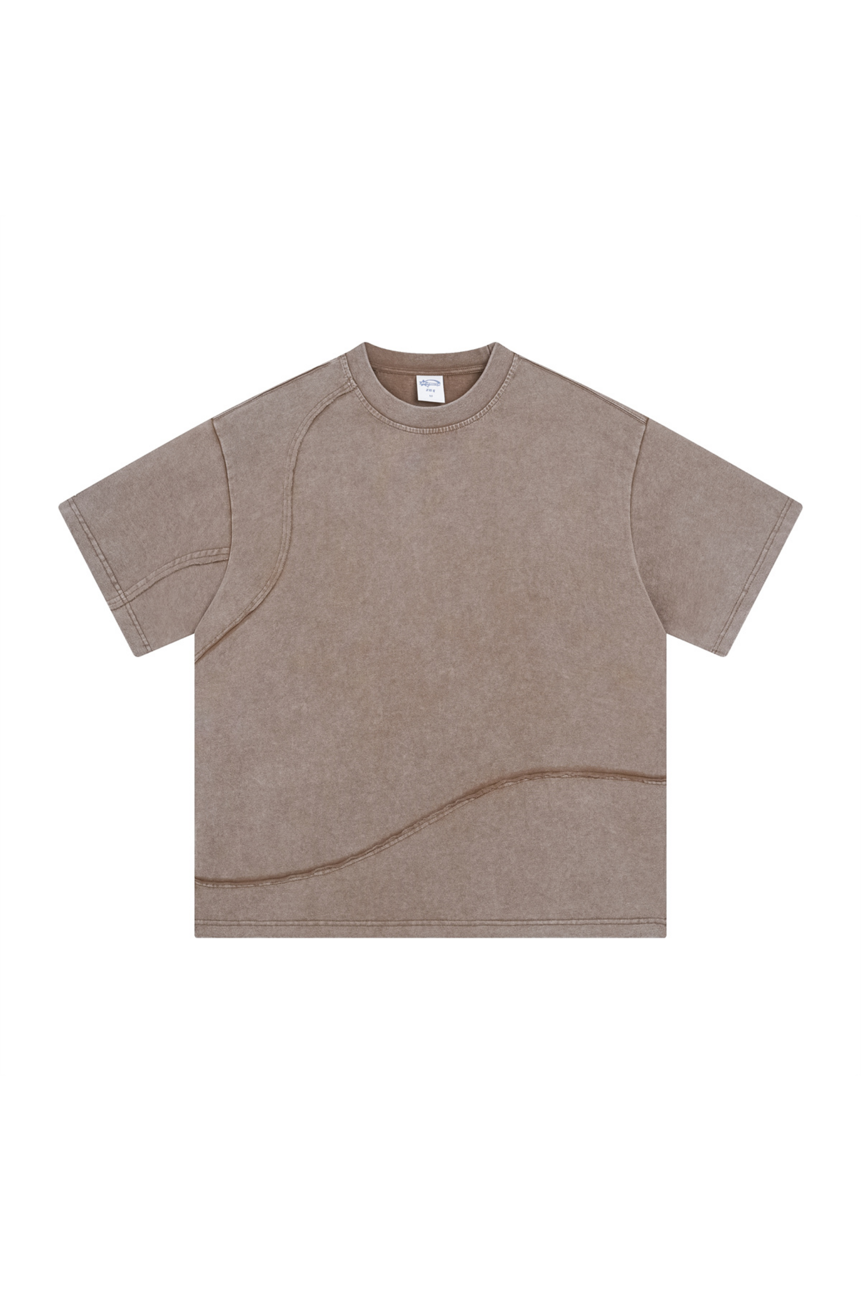 Oversized Raw-Edge Panelled T-Shirt