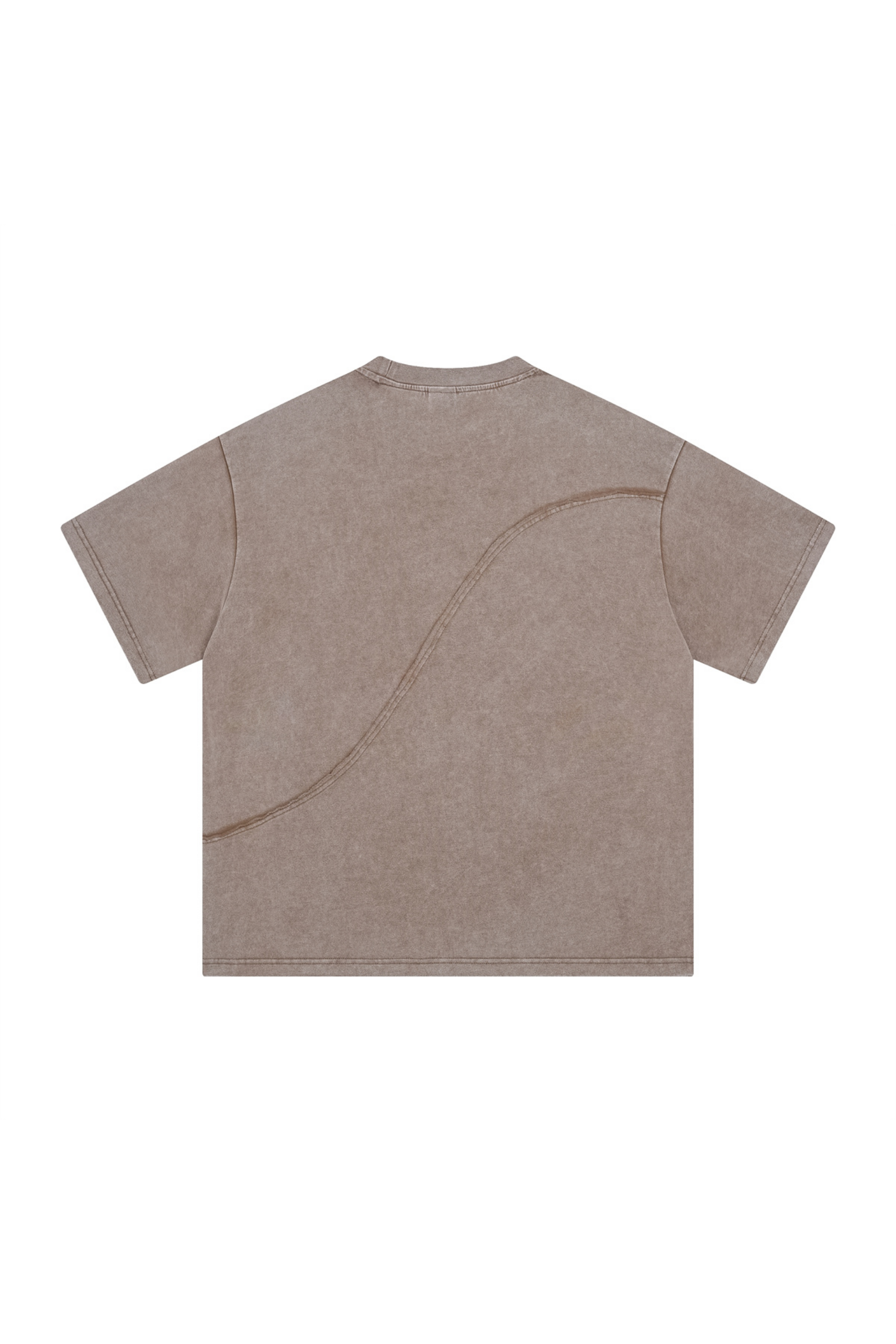 Oversized Raw-Edge Panelled T-Shirt