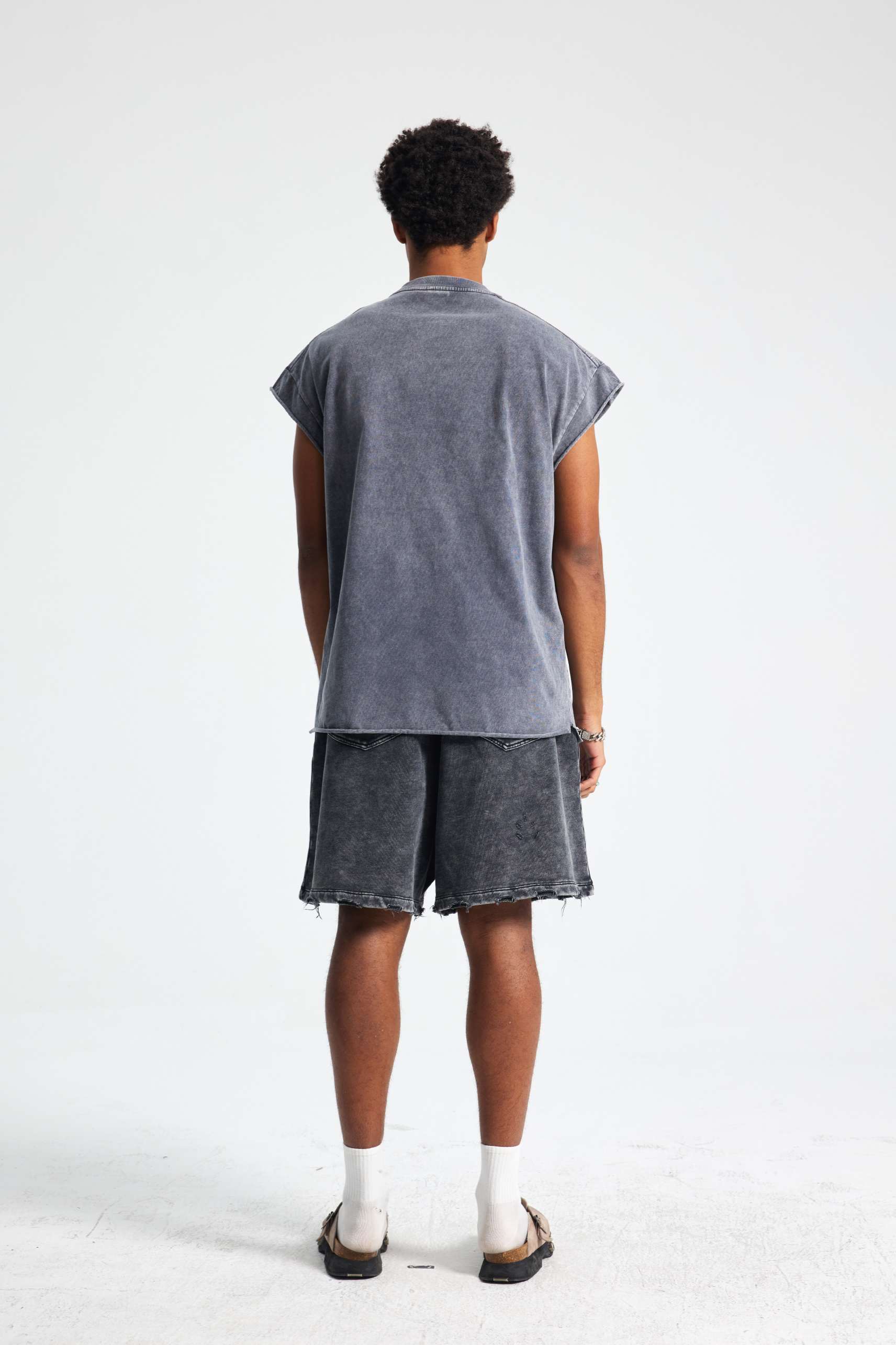 275gsm Stone Wash Boxy Sleeveless Tee