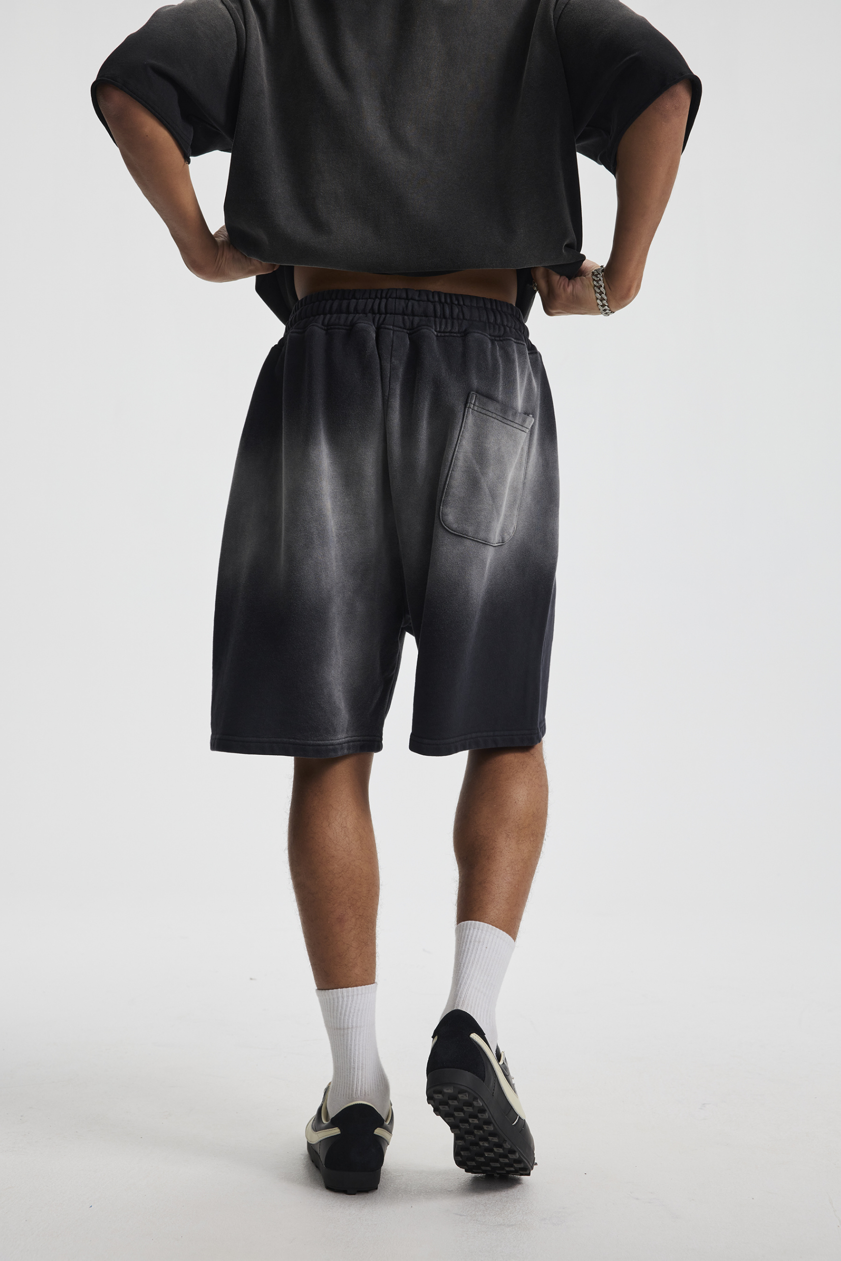 Sun-Faded Relaxed Jogger Shorts