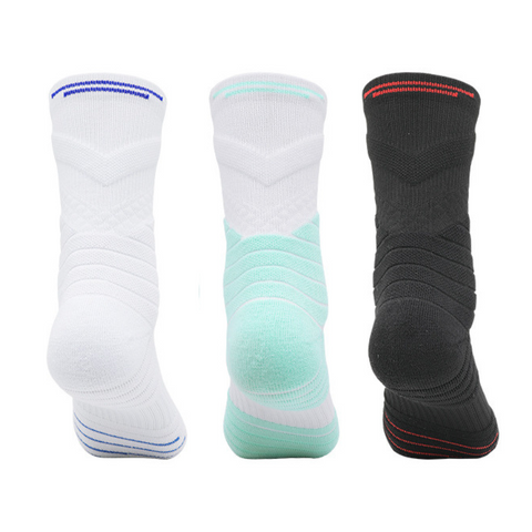 3 Pack Mens Walking Socks With Padded Heel-FOURMINT