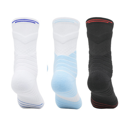 3 Pack Mens Walking Socks With Padded Heel-FOURMINT