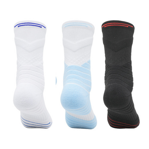 3 Pack Kids Thick Sports Socks With Padded Heel-FOURMINT