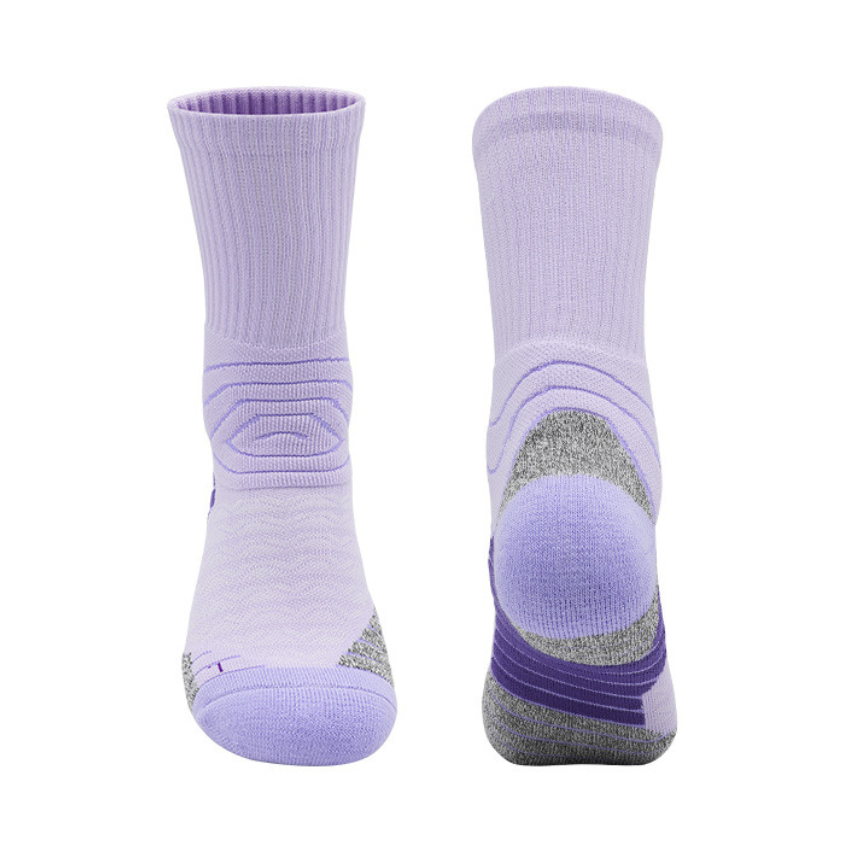 3 Pack Mens Thick Cushioned Sports Socks Black-FOURMINT