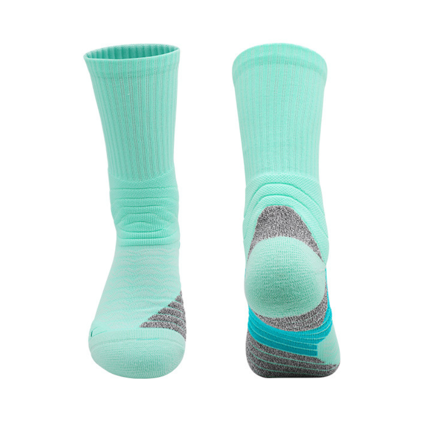 3 Pack Mens Thick Cushioned Sports Socks Black-FOURMINT
