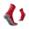 3 Pack Men's Red Football Socks With Grip-FOURMINT