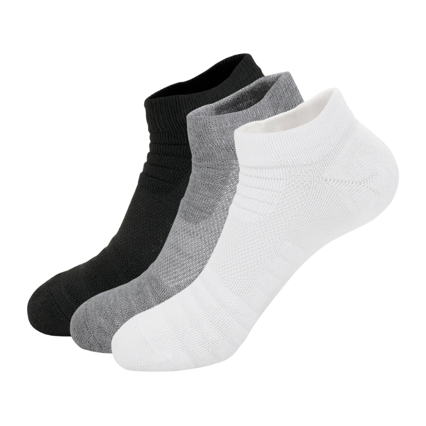 3 Pack Mens Ankle Trainer Socks Thick Cushioned-FOURMINT