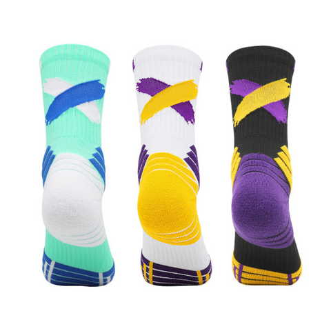 3 Pack Kids Non Slip Trainer Socks Thick Padded-FOURMINT