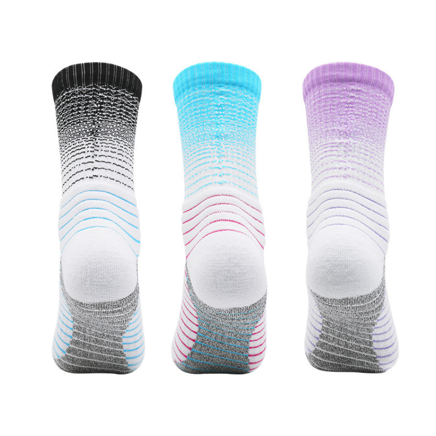 3 Pack Kids Gradients Trainer Socks Thick Cushioned-FOURMINT